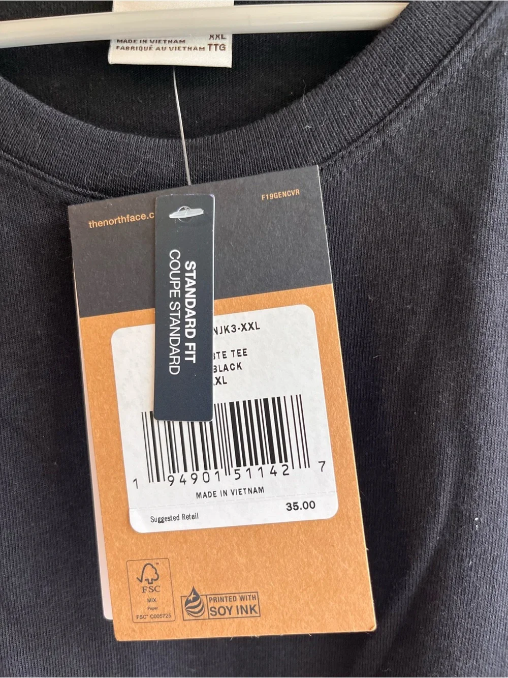 The North Face Men’s Black Short Sleeve Crew Tee